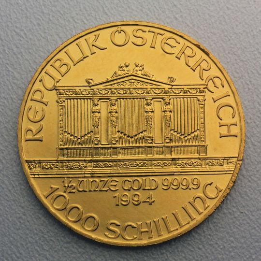 1/2 oz Wiener Philharmoniker Goldmünze