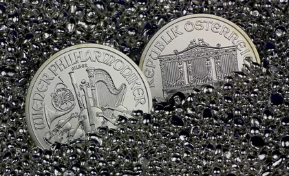 Silber Philharmoniker in Silber Granulat