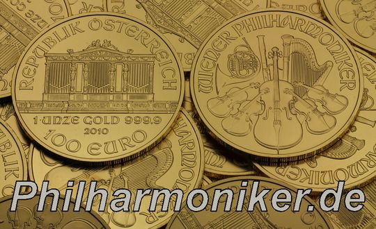 Vorder und Rückseite der Gold Philharmoniker Münze