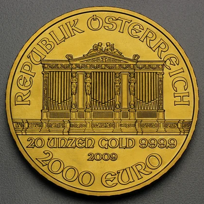 20oz Wiener Philharmoniker Goldmünze